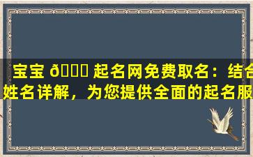宝宝 🐈 起名网免费取名：结合姓名详解，为您提供全面的起名服务 🕊
